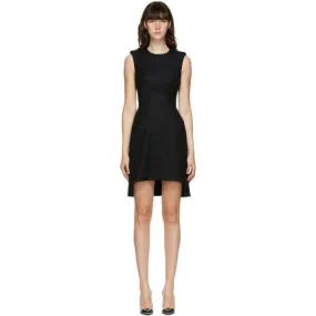 Alexander McQueen Black WoolSleeveless Short Dress