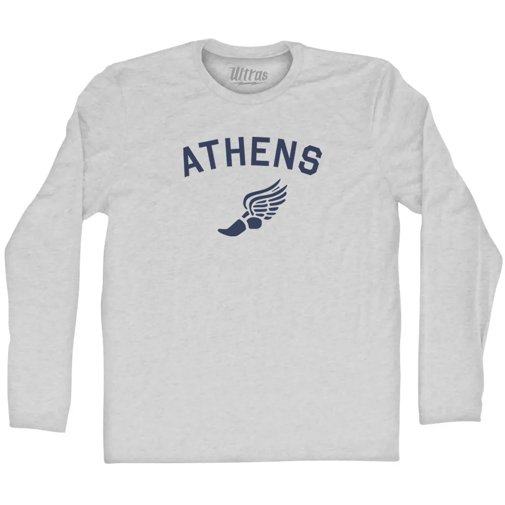 Athens Running Track Winged Foot Adult Cotton Long Sleeve T-shirt