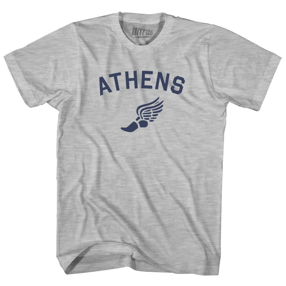 Athens Running Track Winged Foot Womens Cotton Junior Cut T-Shirt
