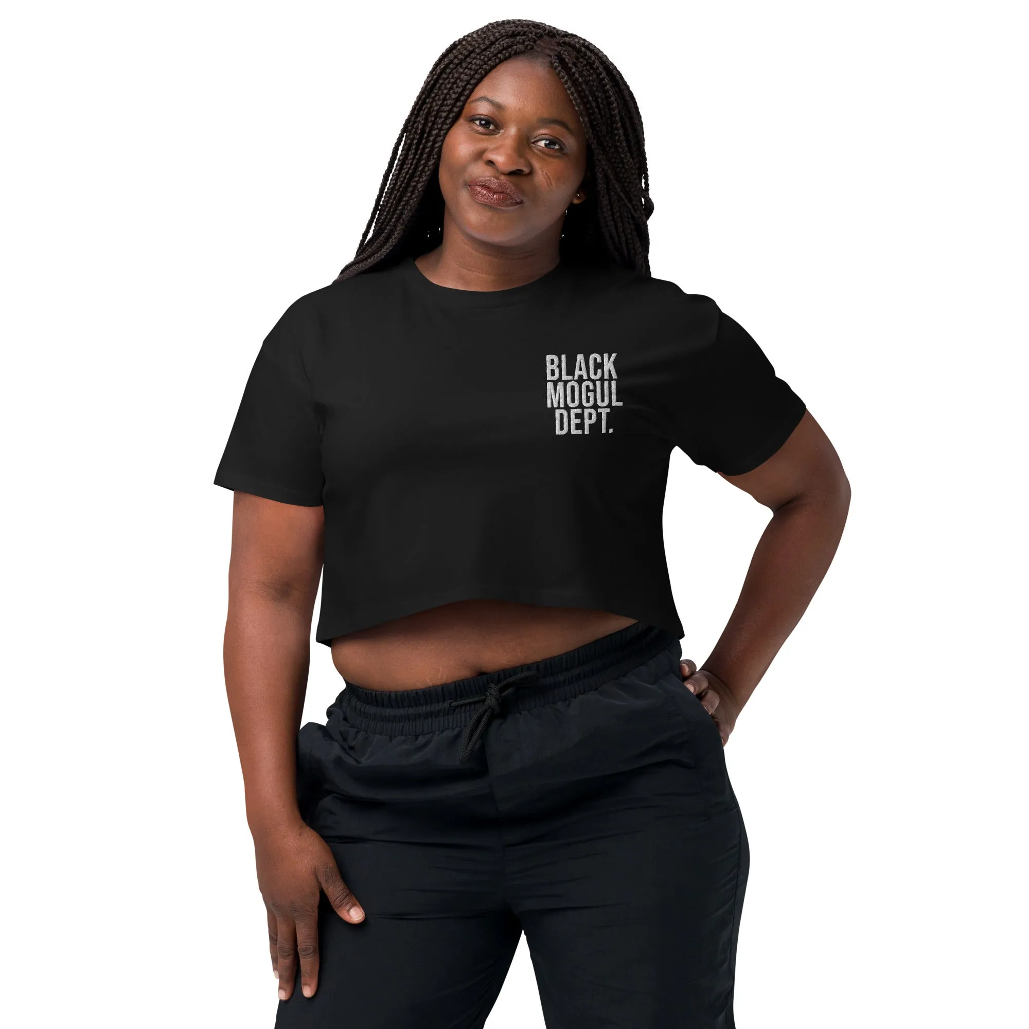 Black Mogul Dept. Women’s crop top