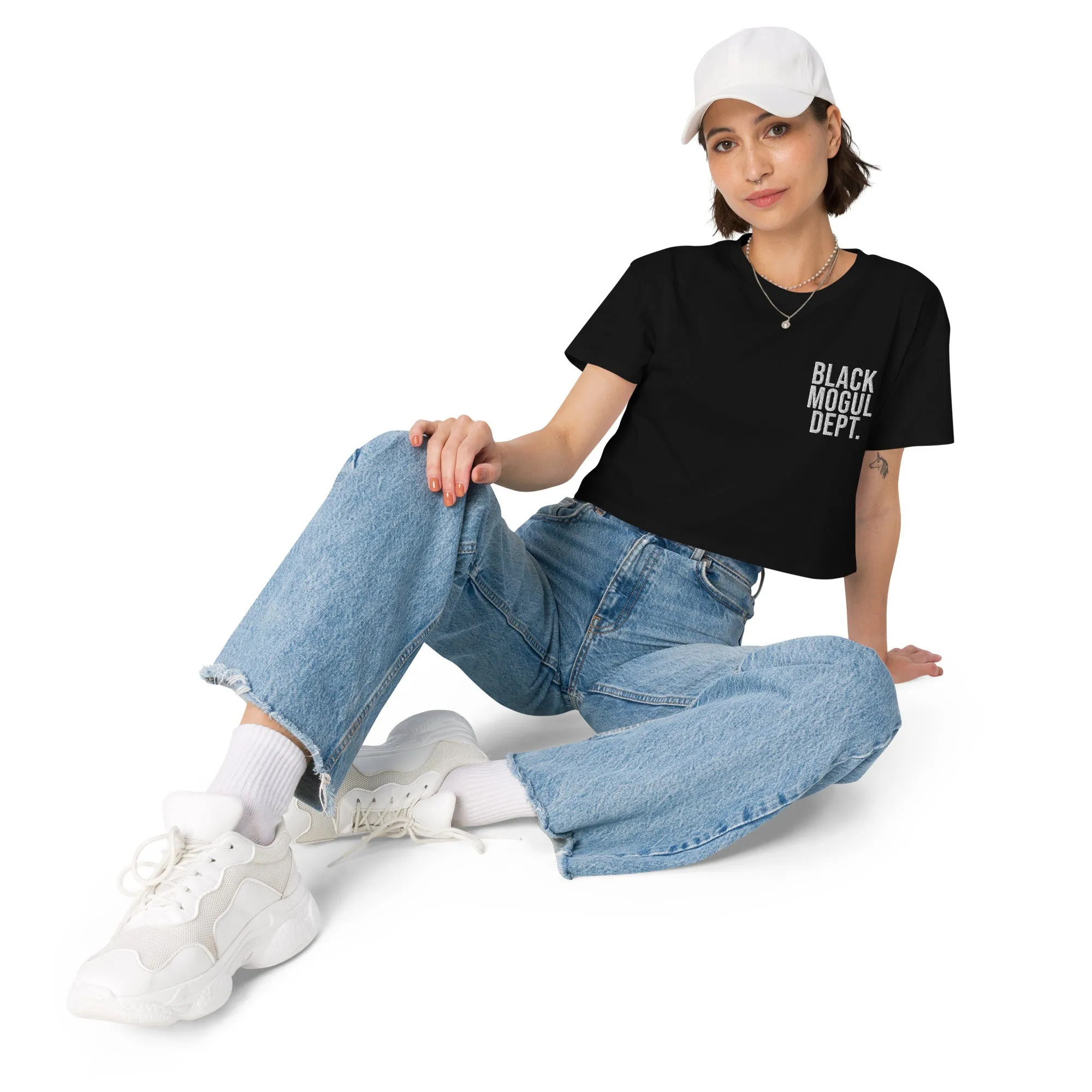 Black Mogul Dept. Women’s crop top