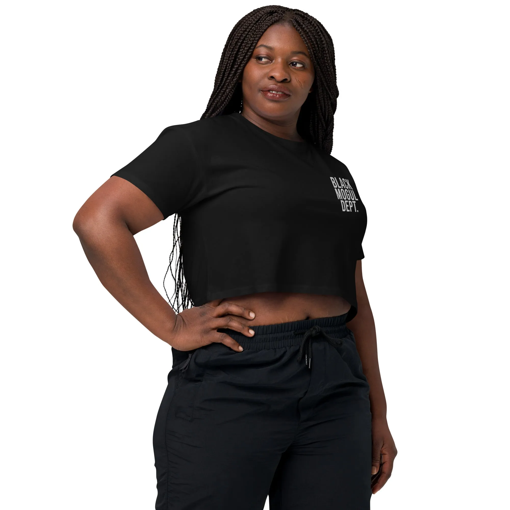 Black Mogul Dept. Women’s crop top
