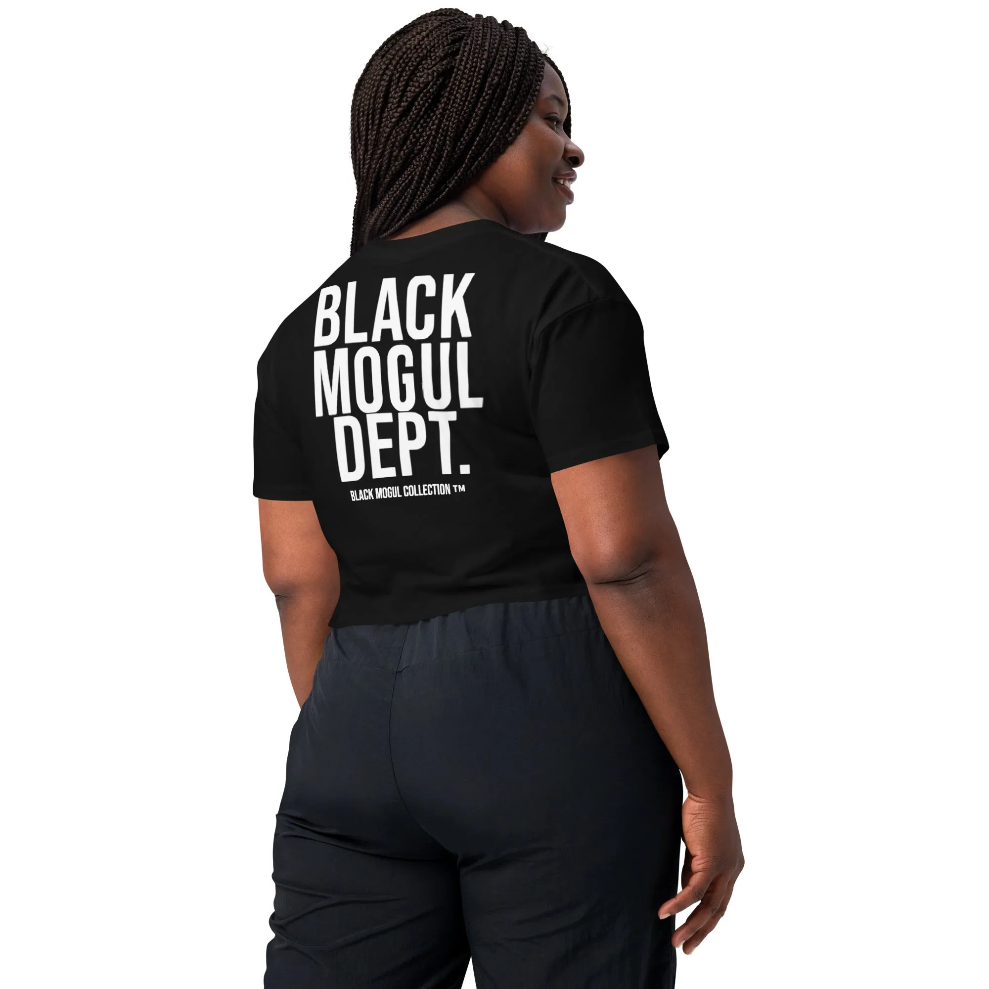 Black Mogul Dept. Women’s crop top