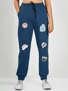 Blue Solid FN Jogger