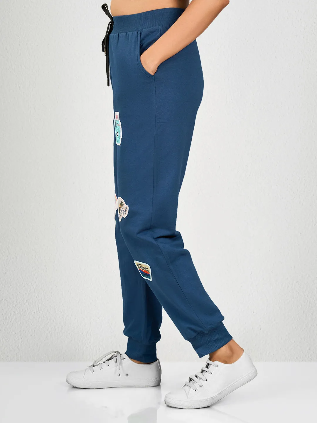 Blue Solid FN Jogger