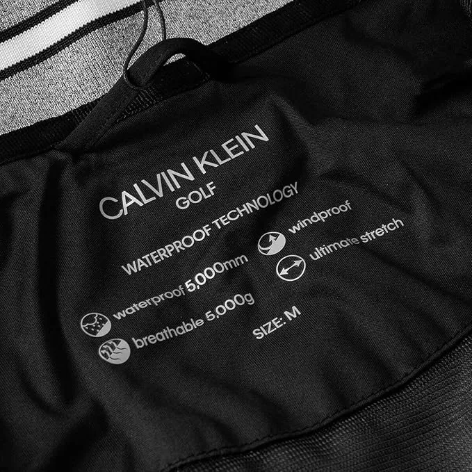 Calvin Klein Mens 2024 Waterproof Half Zip Stretch Golf Jacket