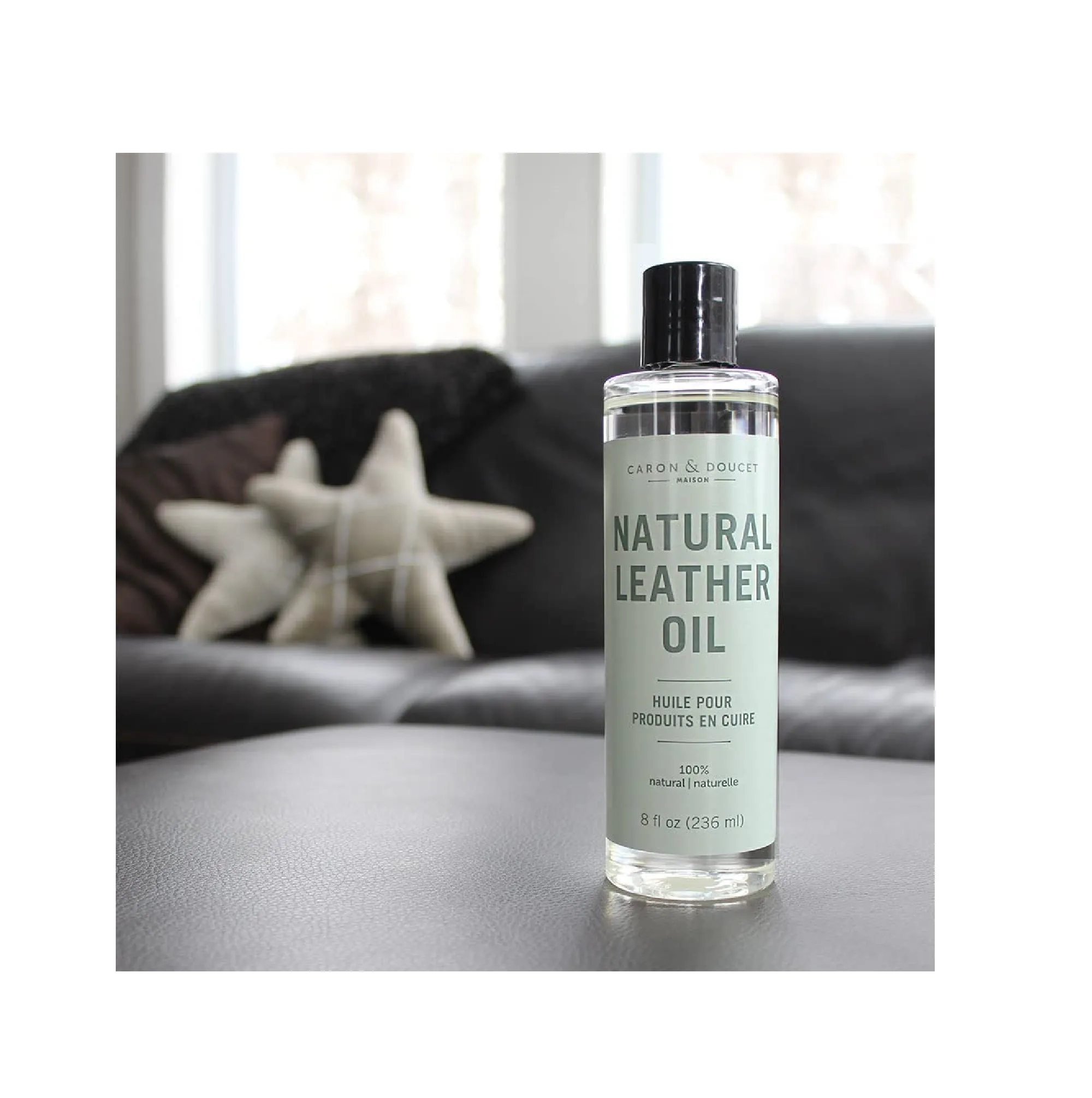 CARON & DOUCET - 100% Natural Leather Oil & Conditioner to Repair & Restore Shoes Boots Couches Car Seats Purses Jackets Saddles & Tacks