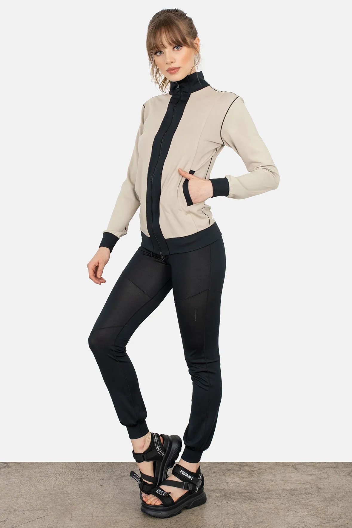 Color Block Cuff Pants