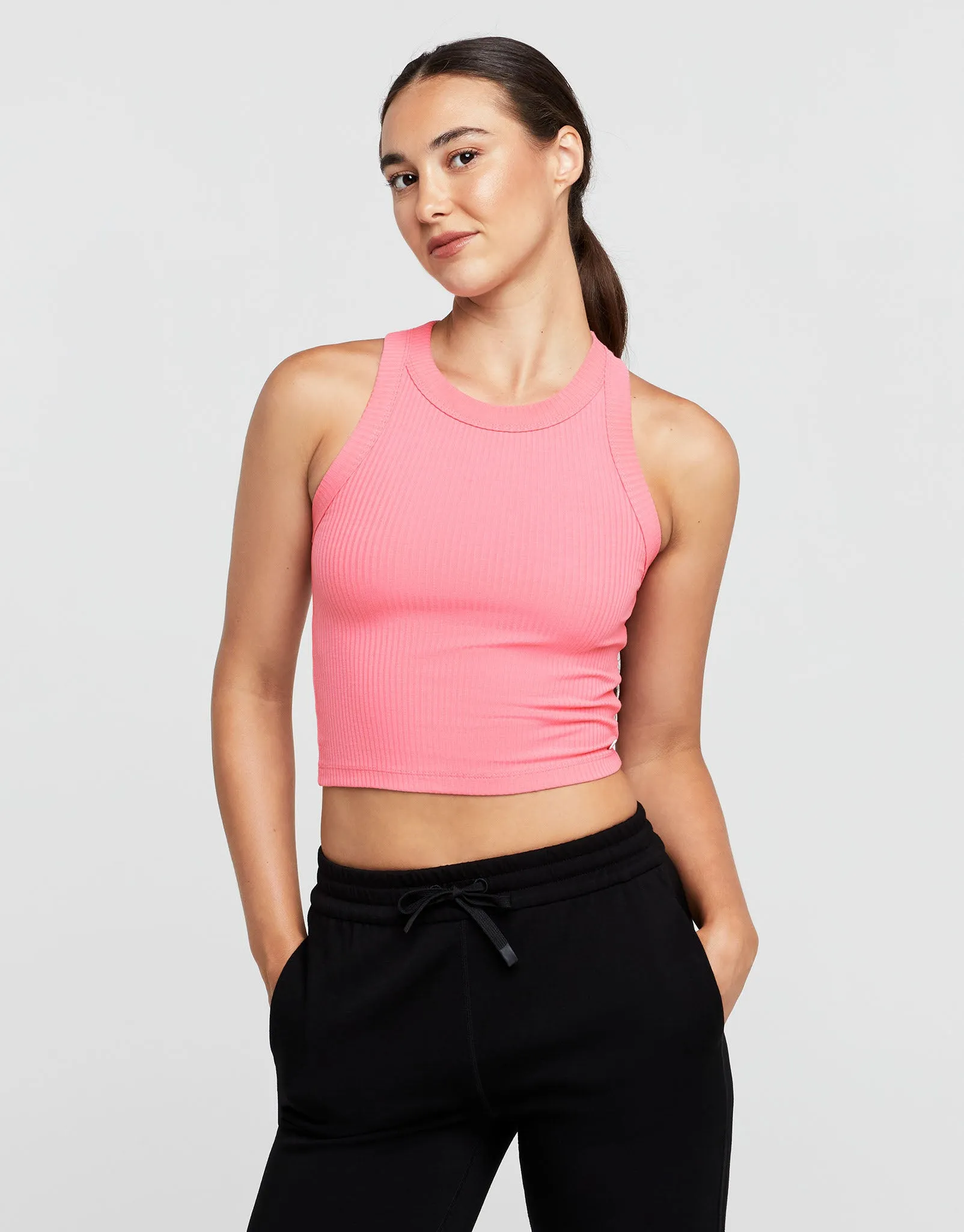 HARMONY Ribbed Tank - Strawberry