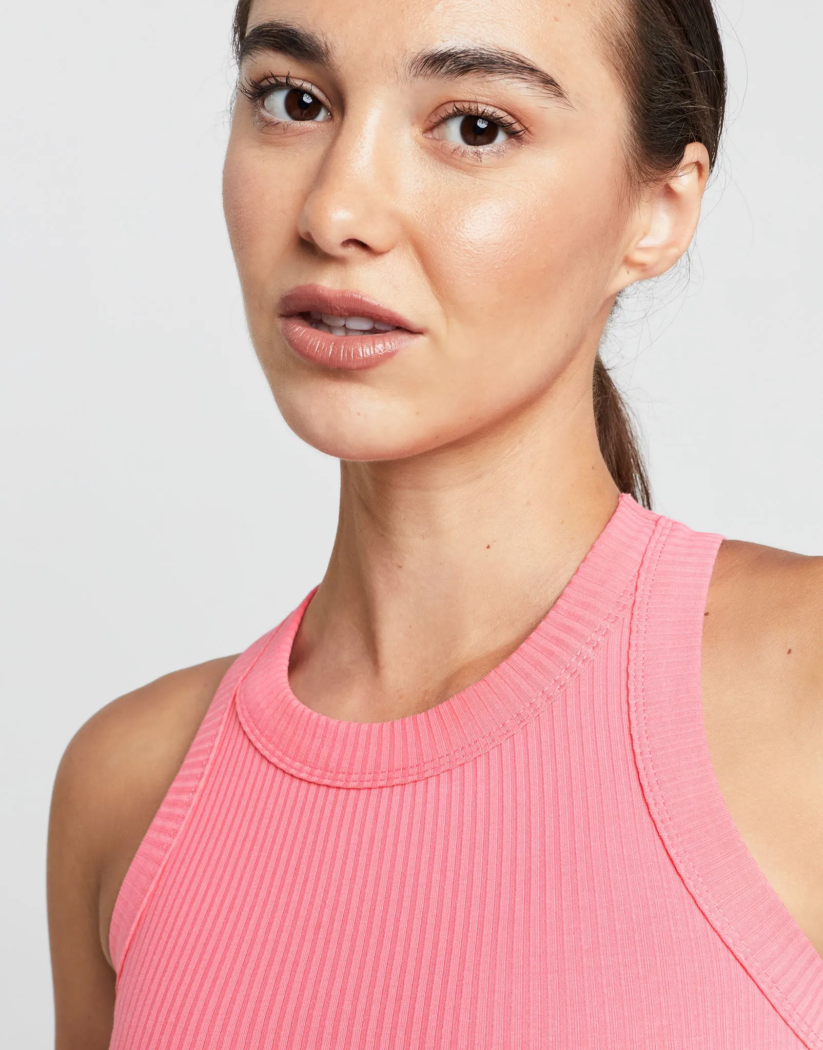 HARMONY Ribbed Tank - Strawberry