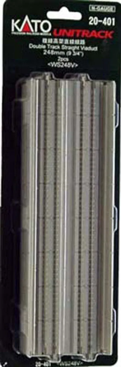 Kato 20-401 248mm (9 3/4') Double Track Straight Viaduct Track WS248V (N scale)