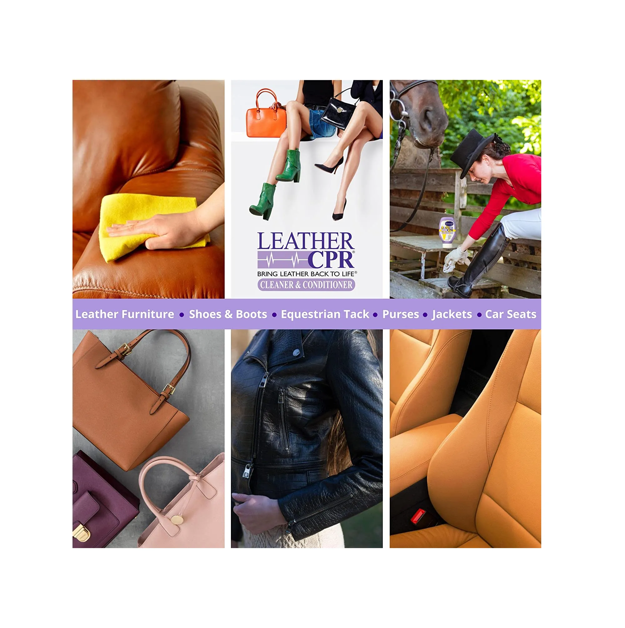 Leather CPR Cleaner & Conditioner 18oz (2) - Best Leather Cleaner & Conditioner