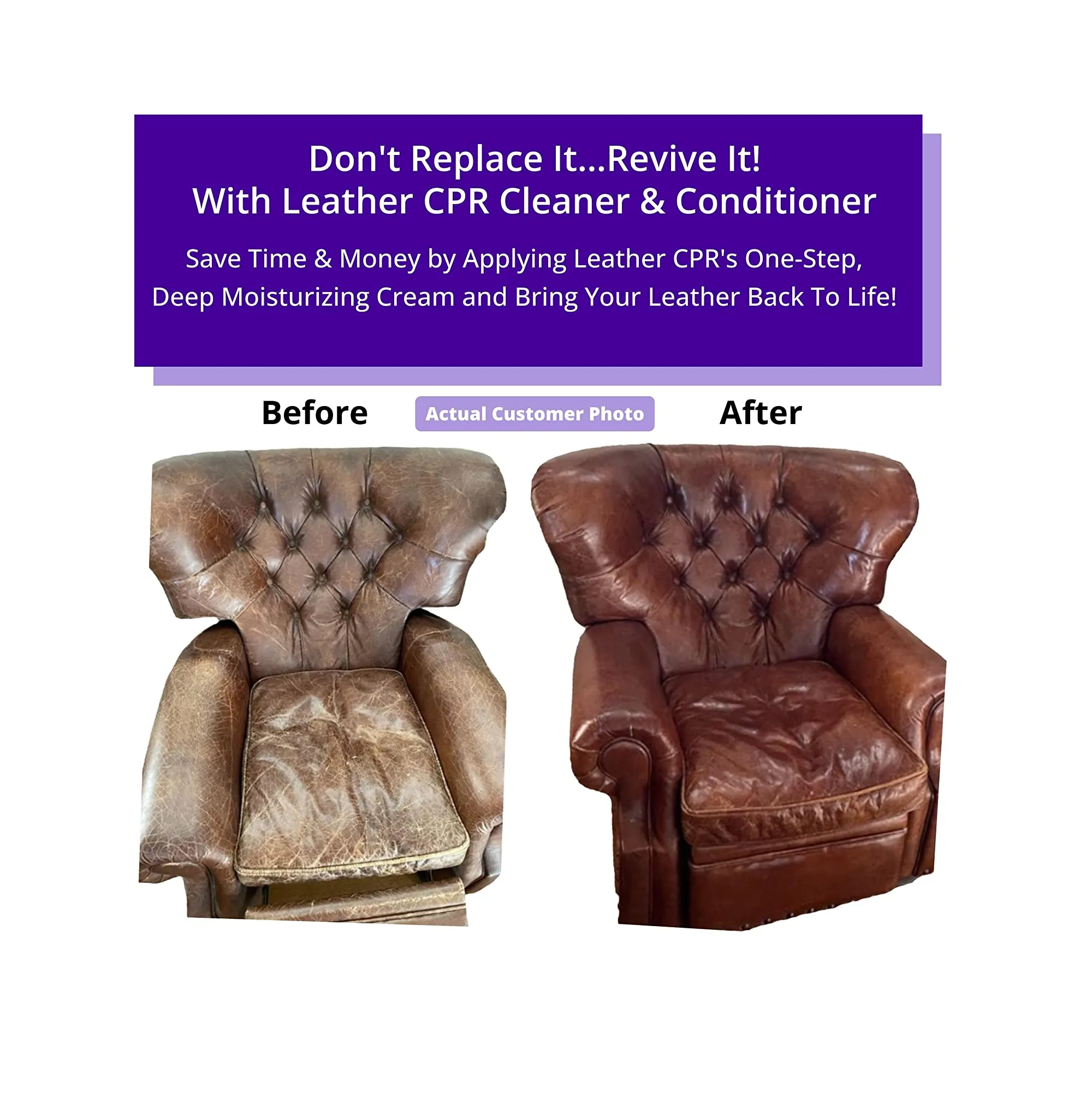 Leather CPR Cleaner & Conditioner 18oz (2) - Best Leather Cleaner & Conditioner