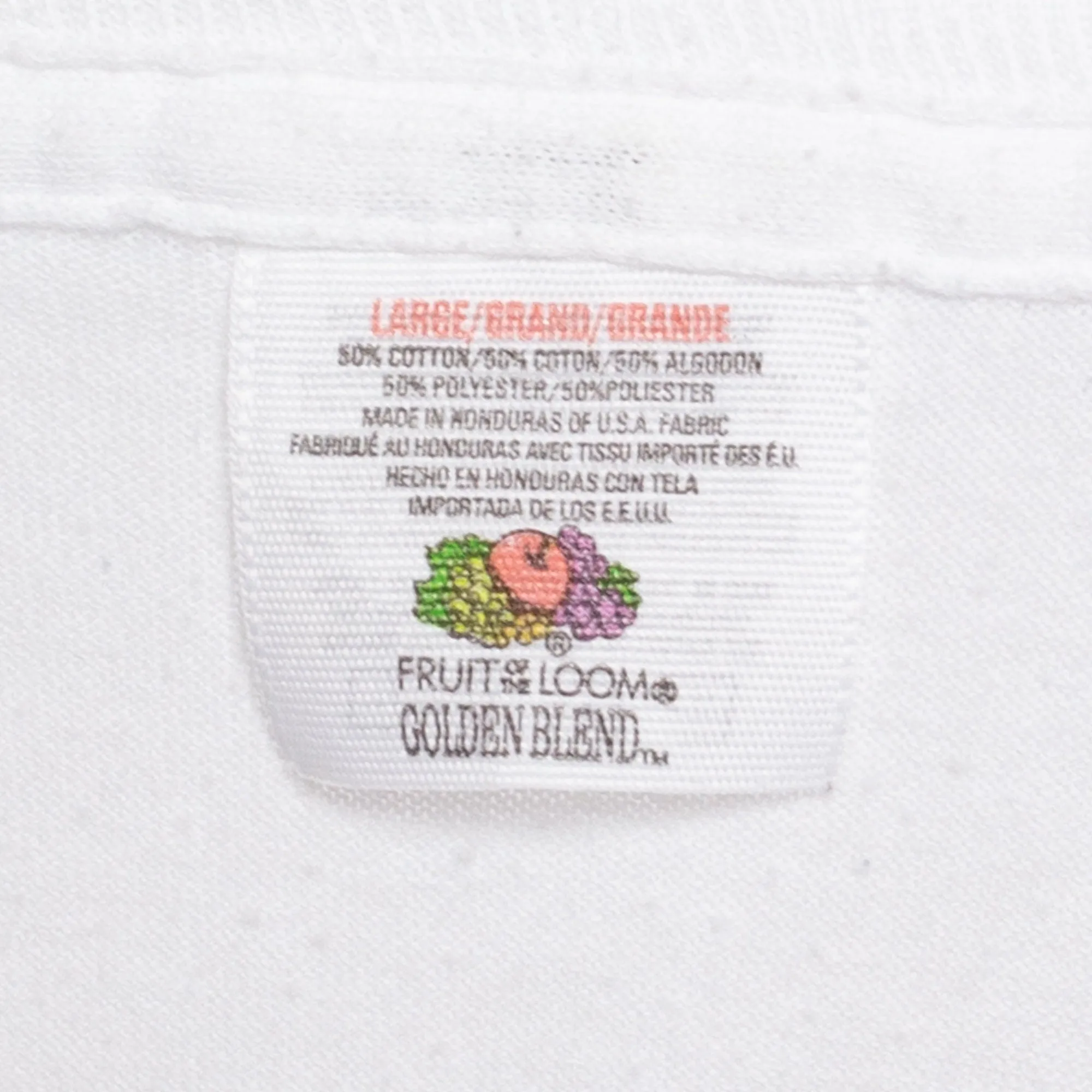 Med-Lrg 90s Plain White Pocket Tee