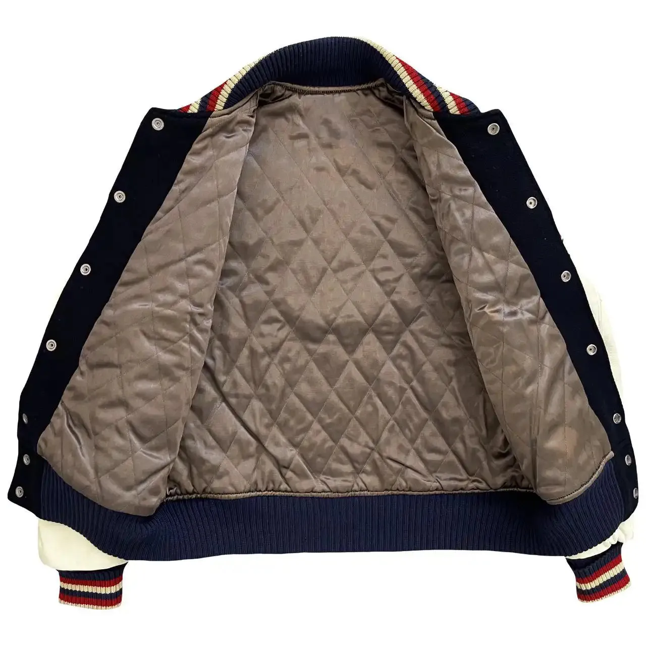 Men's Navy and White Jacket | Unisex Varsity Jacket
