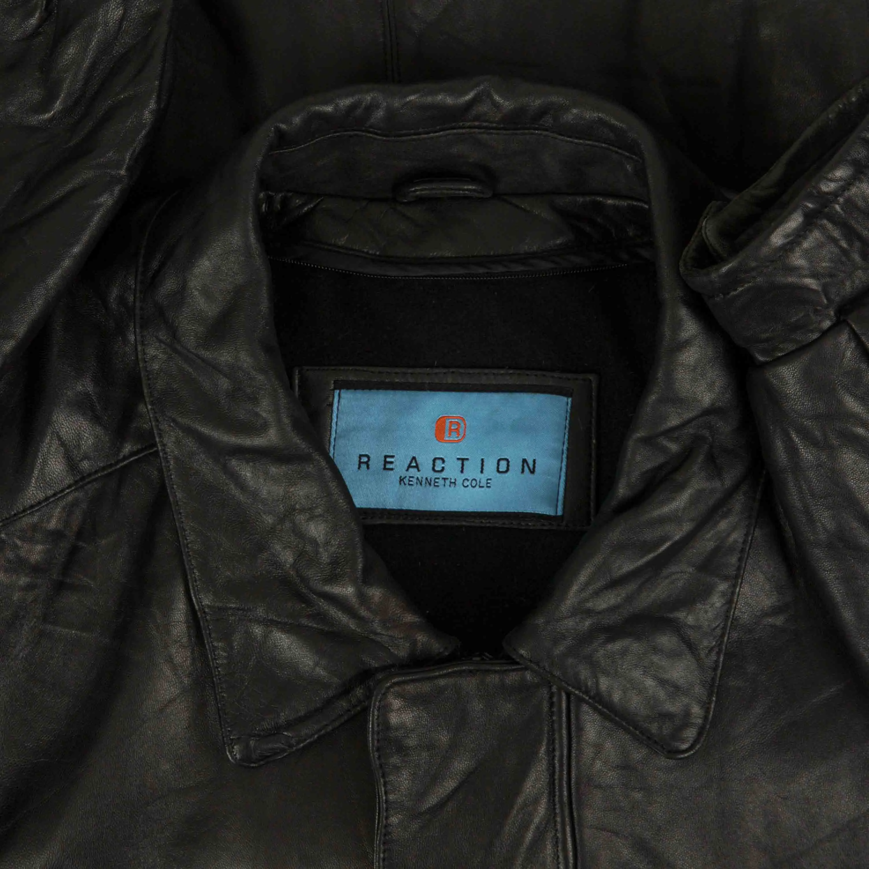 MEN'S VINTAGE LEATHER BOMBER JACKET - X-LARGE