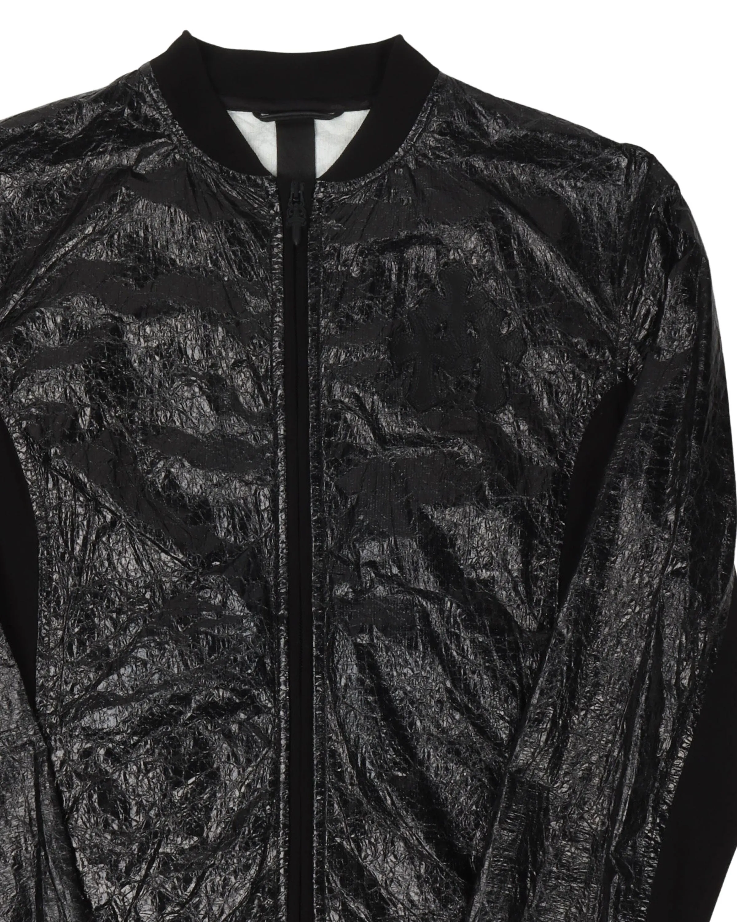 Patient Leather Track Jacket With Leather Cross
