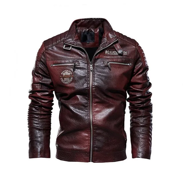Tactical PU Leather Jacket Men Winter fleece Military Casual Leahter jacket Male Motorcycle Windbreaker chaqueta cuero hombre