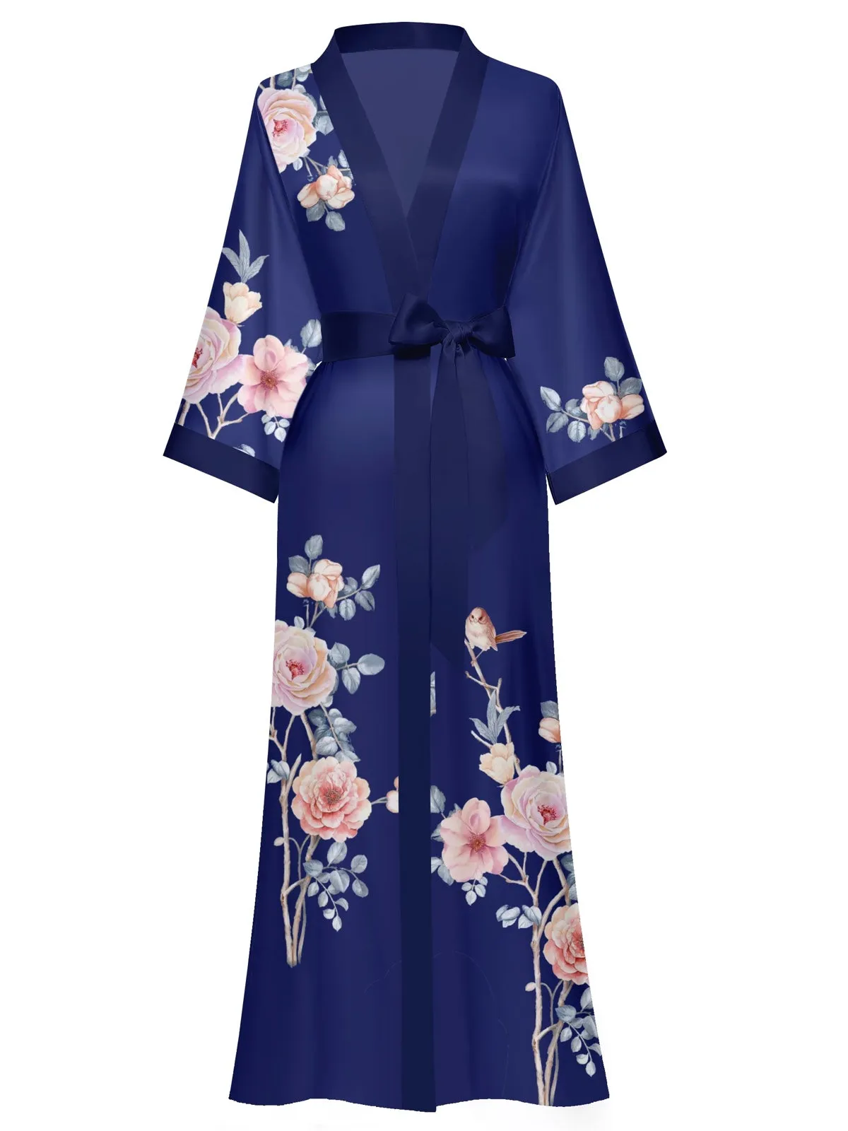 Women Satin Silk Kimono Robes
