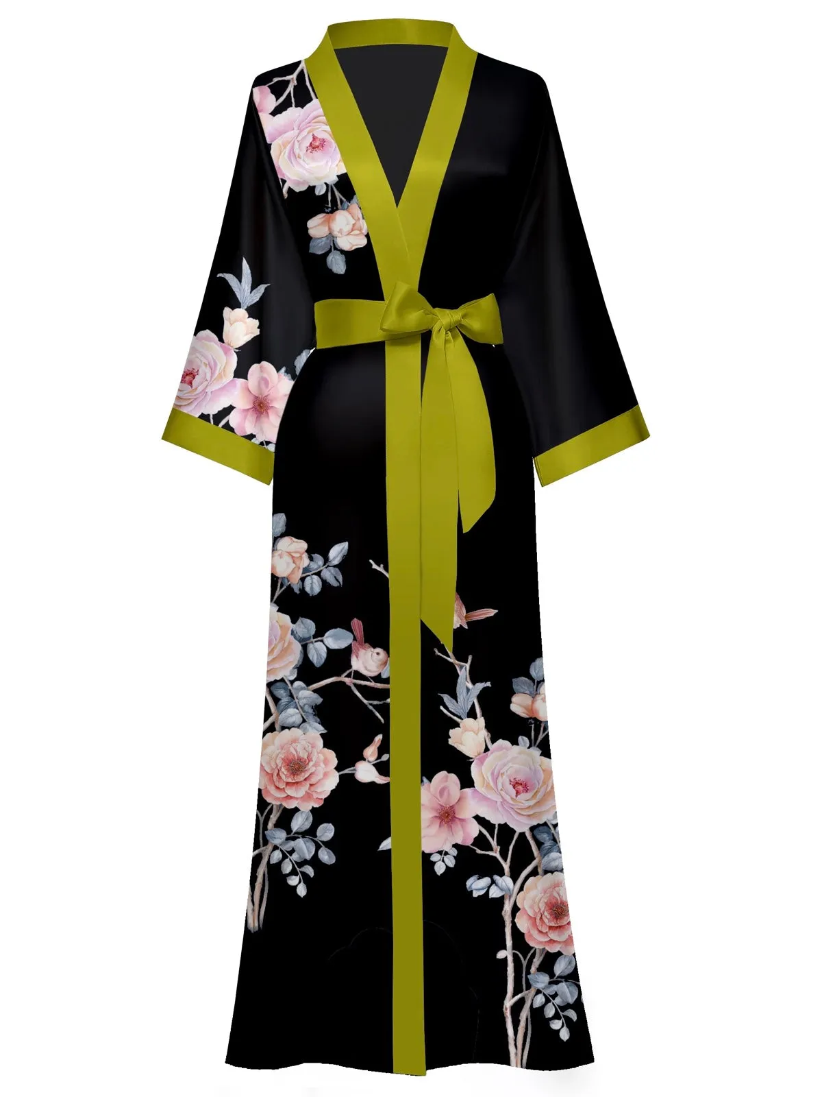 Women Satin Silk Kimono Robes